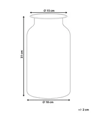 Vase à fleurs BHATURE 30 cm Verre Multicolore_830426