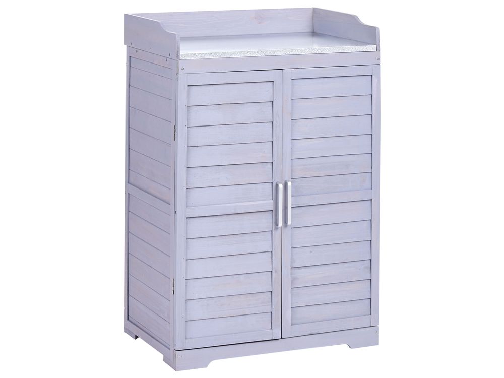 Přesazovací stolek TEREVILLE 67 cm 100 cm Borovicové dřevo Šedá