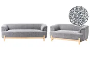 Set da salotto 5 posti ALNOR Tessuto Grigio scuro_1009844