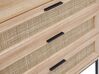 Komoda 3 szuflady fronty rattanowe jasne drewno PASCO_899866