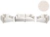 Set da salotto 5 posti LUVOS Bouclé Bianco sporco