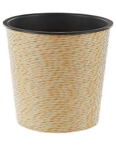 Blumentopf Rattan natürlich rund 34 x 34 x 31 cm ATENY Beliani.at