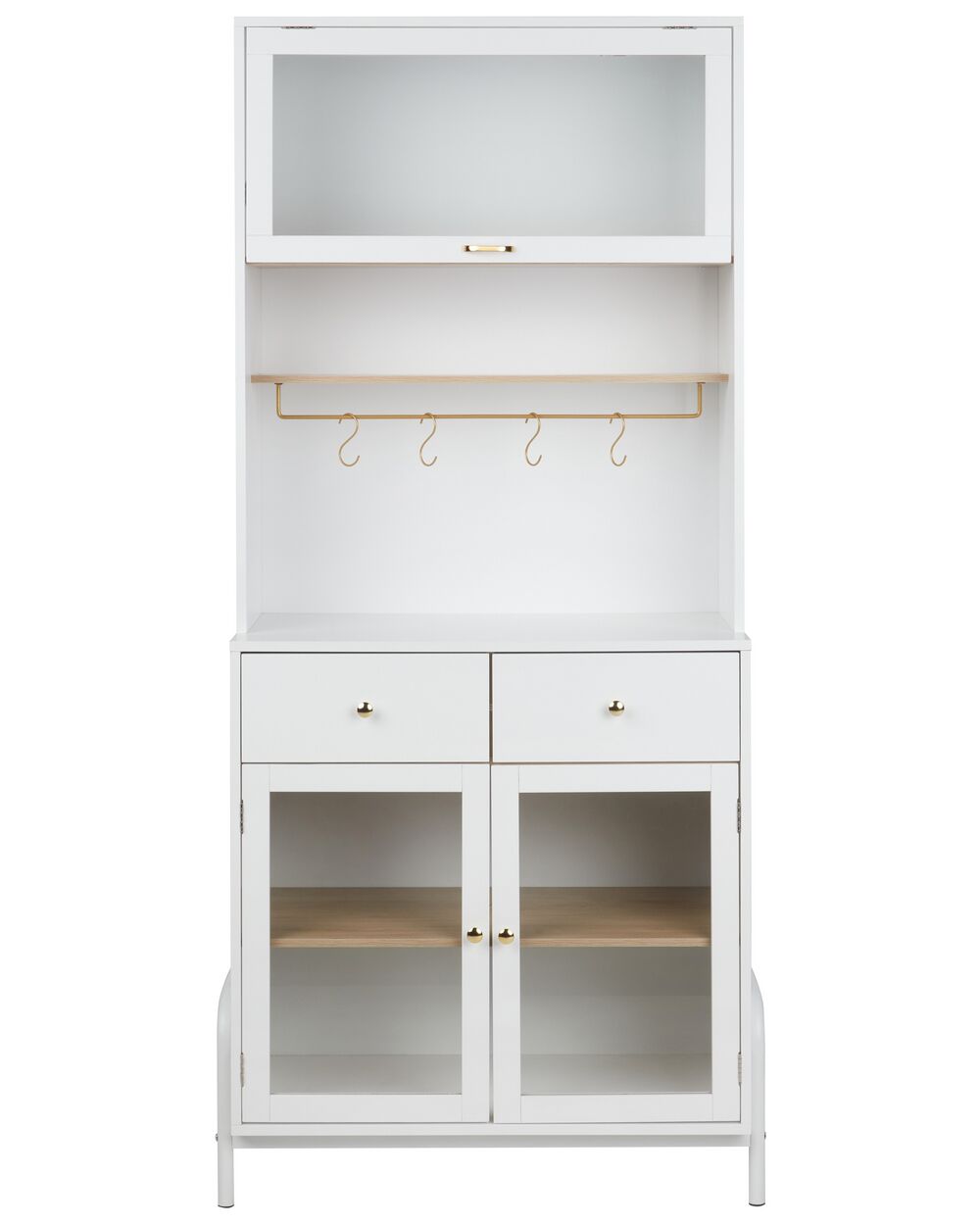 Small white glass cabinet discount