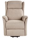 Fabric Electric Recliner Chair Taupe ELEGY_924130