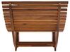 Acacia Wood Garden Sun Lounger Light with Cushion Blue BRESCIA II_934527