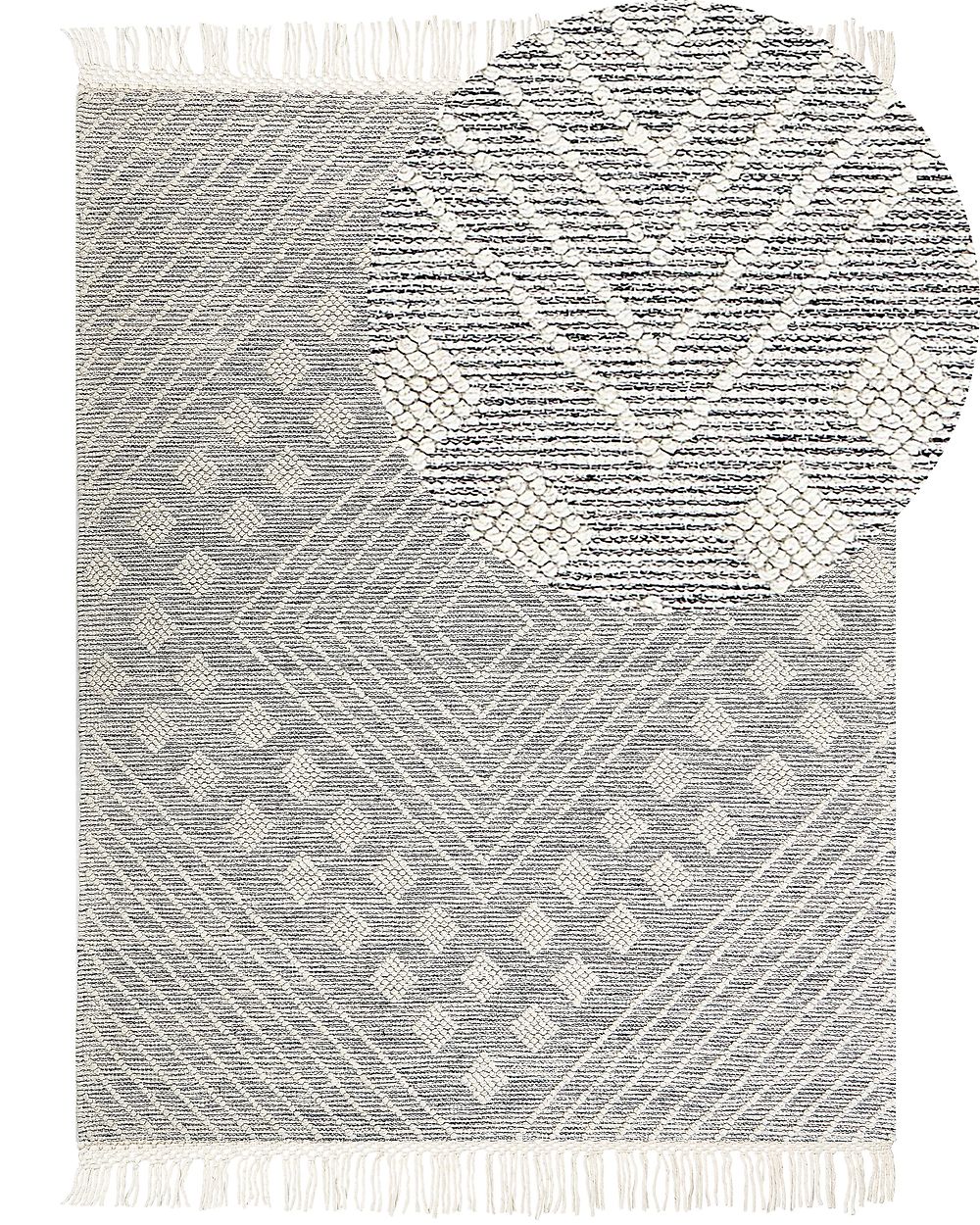 Koberec SAVUR Sivá 160 x 230 cm Vlna