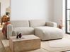 Corner Sofa 3 Seater FAABORG Boucle Beige Left Hand