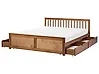 Bed with 4 Drawers OLENDON Pine Wood Brown 180 x 200 cm (EU Super King)