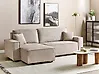 Corner Sofa Bed ABACKA Corduroy Beige Right Hand