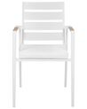 Lot de 4 chaises de jardin blanc TAVIANO_922698