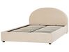 Boucle EU Double Size Ottoman Bed Beige VAUCLUSE_837393