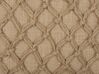 Dekokissen geometrisches Muster Jute beige strukturiert 45 x 45 cm COLLOMIA_887624