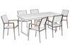 6 Seater Aluminium Garden Dining Set White VALCANETTO/GROSSETO_938295