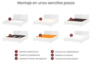Cama de agua Bouclé BAJONNA 160 x 200 cm Marrón_1026702