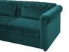 Sofa rozkładana welurowa zielona CHESTERFIELD_765922