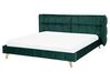 Tmavě zelená sametová postel 160 x 200 cm SENLIS_740851