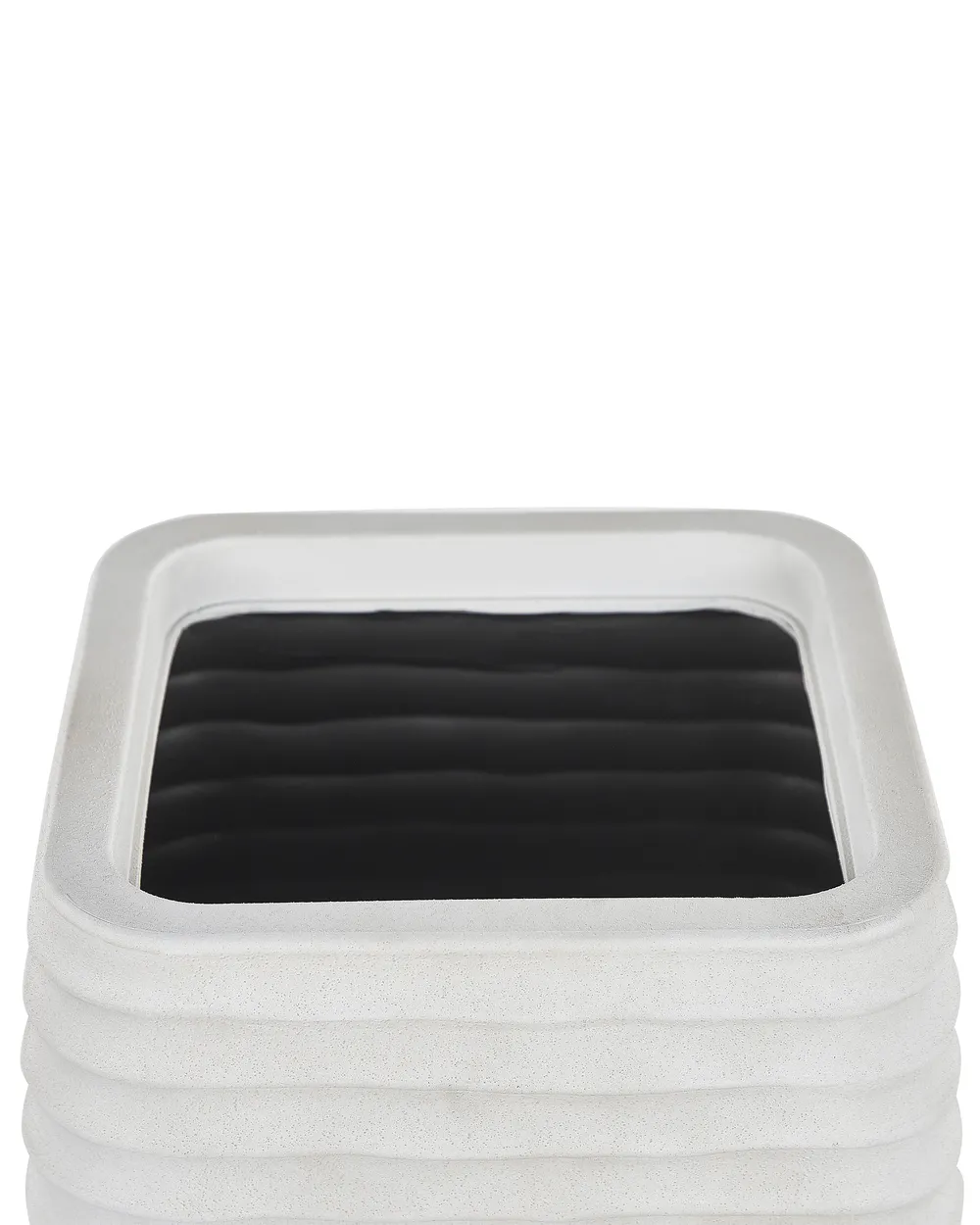 Vaso Fioriera Tubus Slim Opaco Altezza 28,5 Cm - Bianco Elegante - Design Affusorlato Con Inserto Rimovibile Per Interni/Esterni