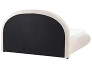 Ottoman Bed GRASSE Fabric Light Beige 160 x 200 cm (EU King Size)_1056351