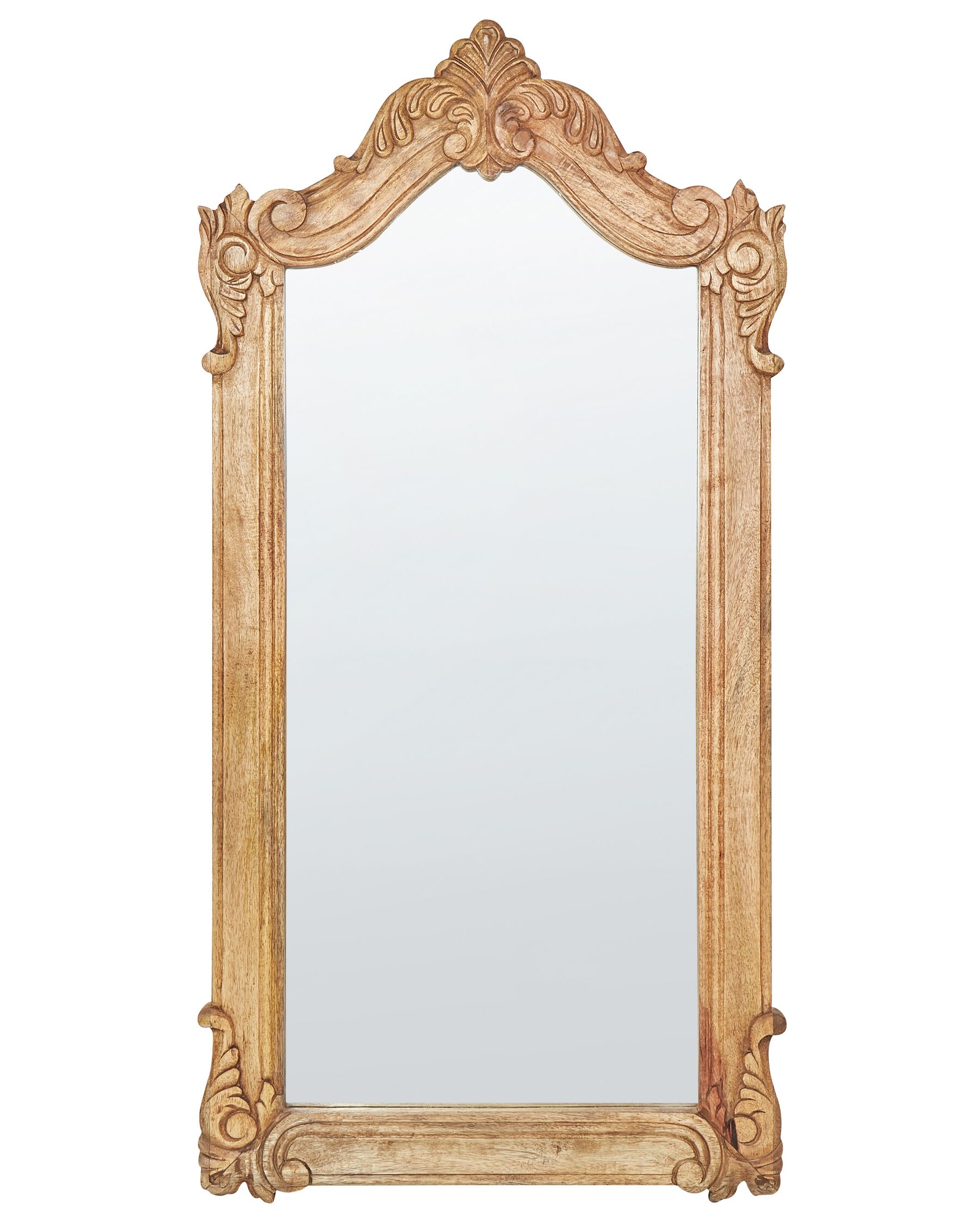 Nástěnné zrcadlo ze světlého dřeva 62 x 123 cm MABLY_899896