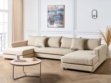 5-seters sofa stoff beige LILVIKEN