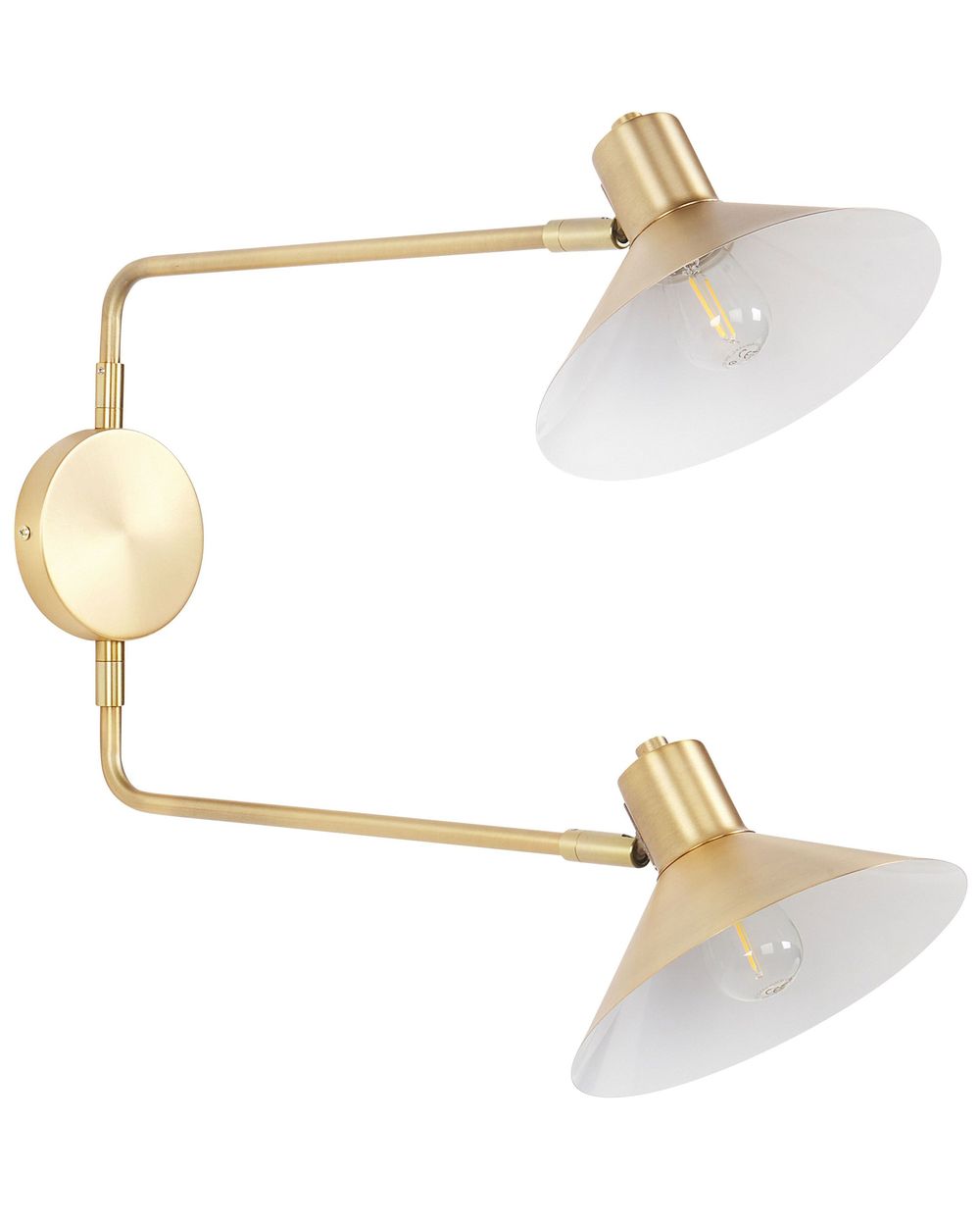 Nástěnná lampa KADASSA Nastavitelná Kov Zlatá