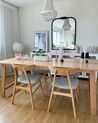 Set of 2 Wooden Dining Chairs Light Wood and Light Grey LYNN_924539