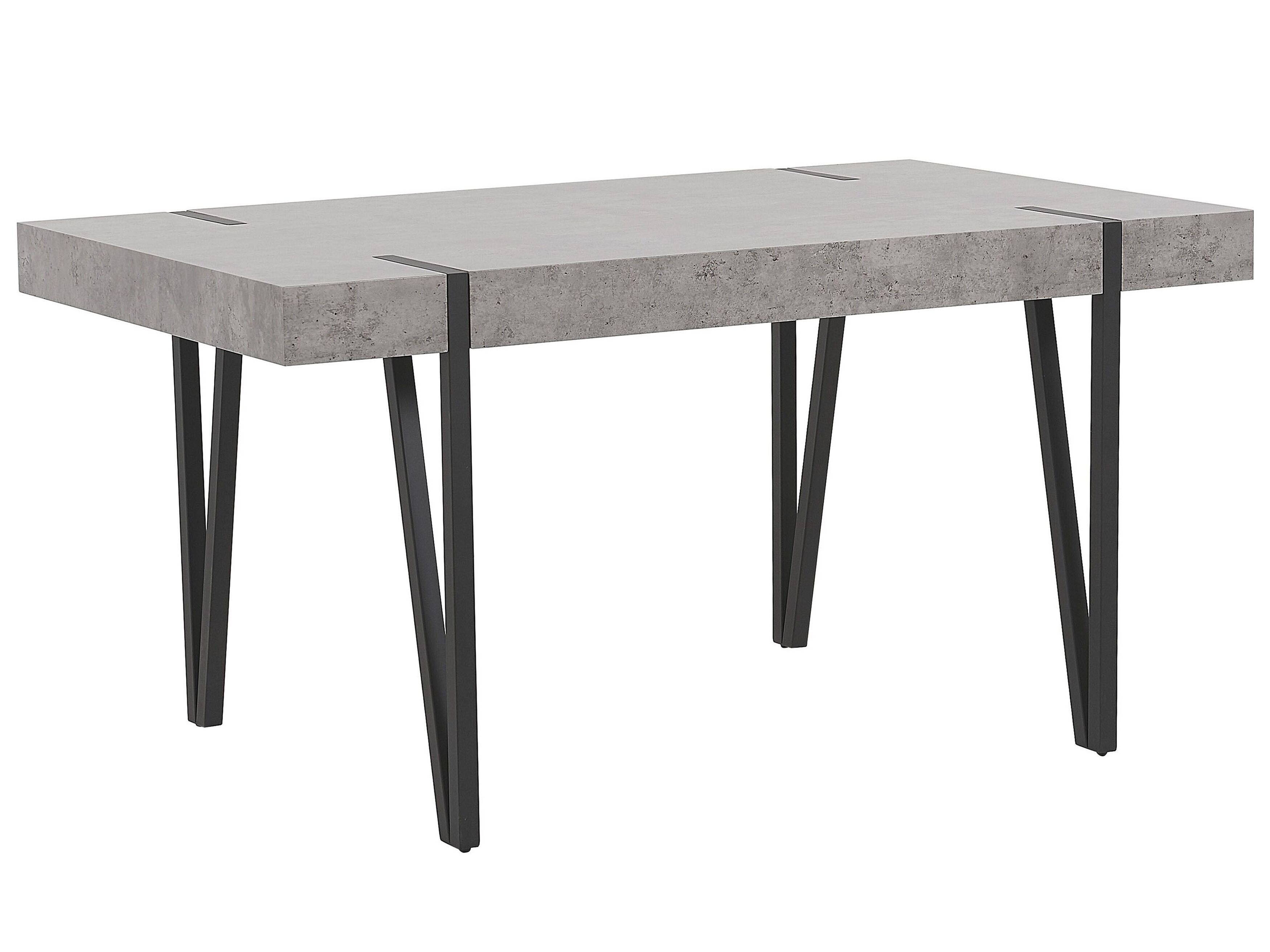 Beliani Esstisch Industriell 150 X 90 Cm – Dunkelbraun/schwarz, Aus MDF & Metall, Für 6 Personen