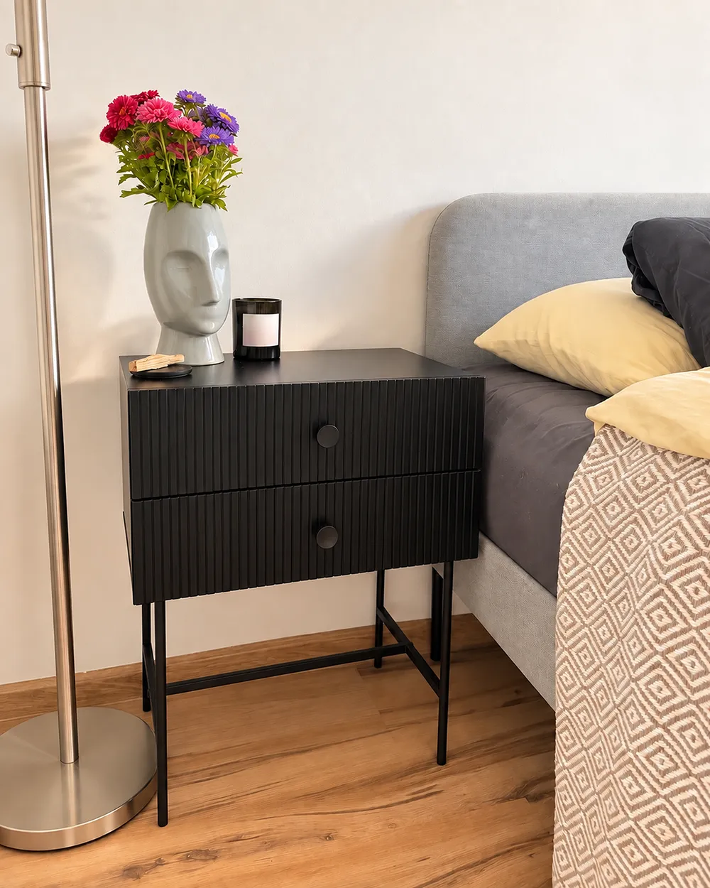 Set of 2 Bedside Tables COVENTRY Black_1188031