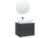 Meuble vasque avec miroir et cabinet gris MANZON_819870