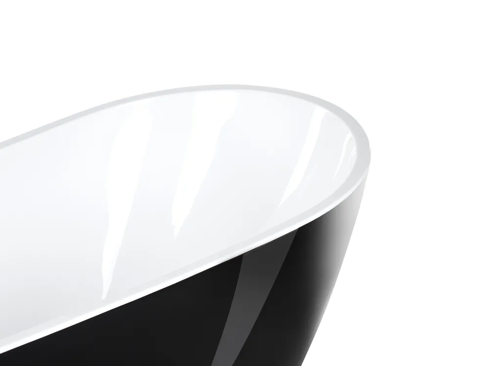 Freestanding Bathtub SOLARTE 1700 x 780 mm Black/ White_857584