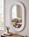 Wall Mirror MASSILLY 43 cm 69 cm White