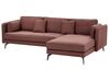 Left Hand Fabric Corner Sofa Burgundy ALTAN_934964