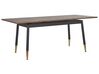 Stół do jadalni rozkładany 160/200 x 90 cm ciemne drewno z czarnym CALIFORNIA_785973