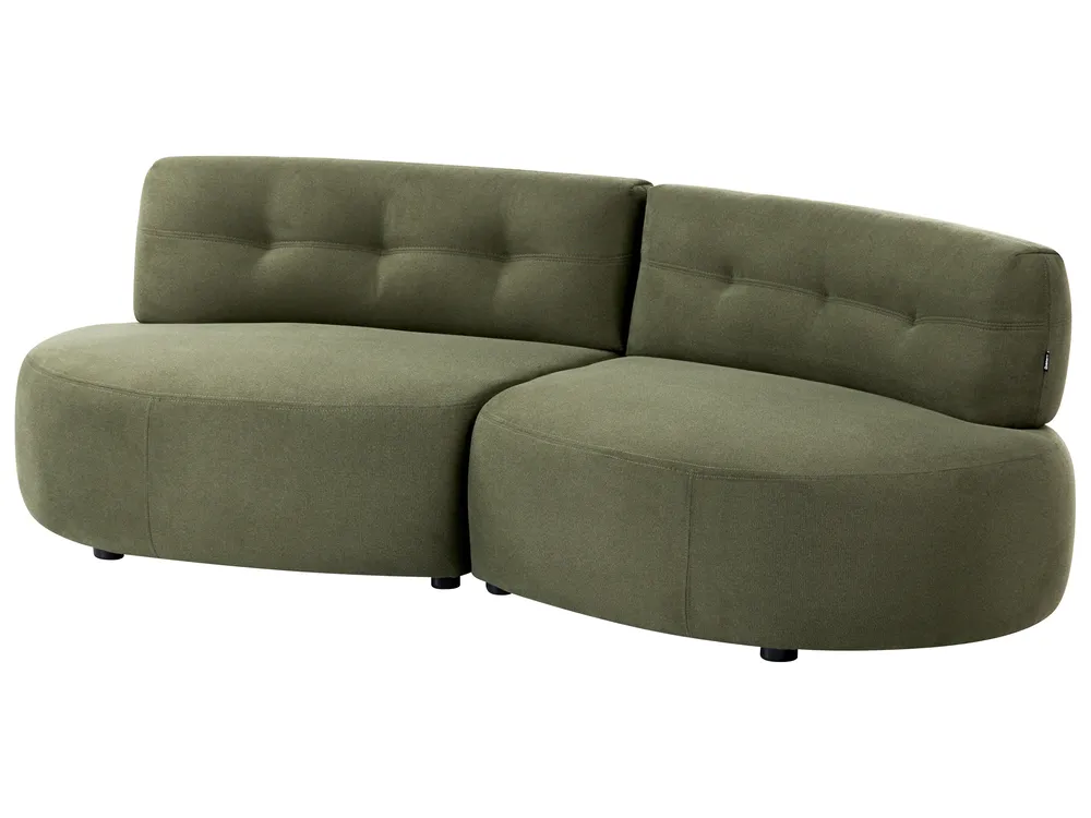 Sofa 3 Seater LAERDAL Fabric Green_1062033