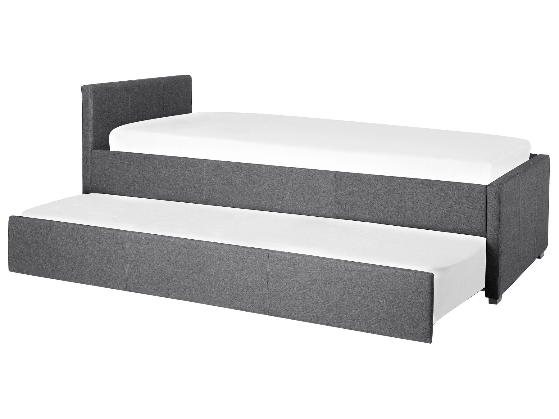 Rozkladací čalouněná postel 90 x 200 cm tmavě šedá MARMANDE_742646