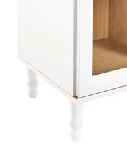 Witryna ze szklaną gablotą TINGLEDALE 40 cm Biały_949914