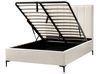 Boucle EU Double Size Ottoman Bed Off-White SEZANNE_939739