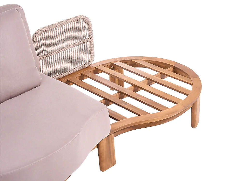Sofa ogrodowa dla 2 osób ARZELLO Drewno akacjowe Jasnobrązowy_1160324