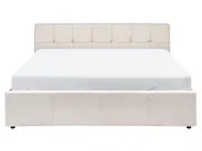 Bett mit Stauraum LAURESSES Stoff Hellbeige 160 x 200 cm_1153510