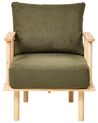 Fauteuil bouclé donkergroen ASKER_932639