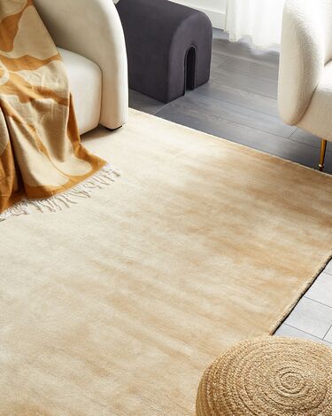 Teppe 140 x 200 cm viskose sandbeige GESI II