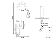 Kitchen Pull Out Tap JUJUY Gold_1108655