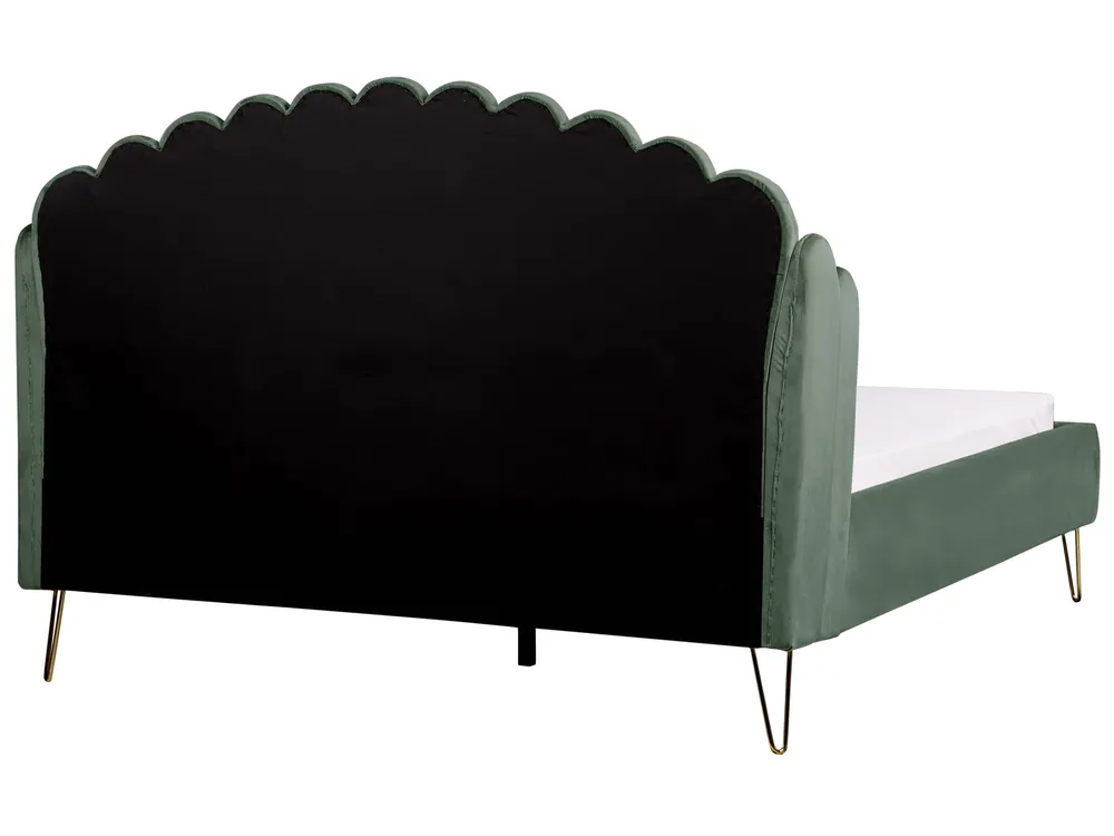 Bett mit Lattenrost Samtstoff AMBILLOU 160 x 200 cm Grün_902529