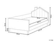 Letto per bambini Casa Velluto KERVAN 90 x 200 cm Tortora_1024612