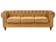 Living Room Set 4 Seater CHESTERFIELD Velvet Gold_1041504