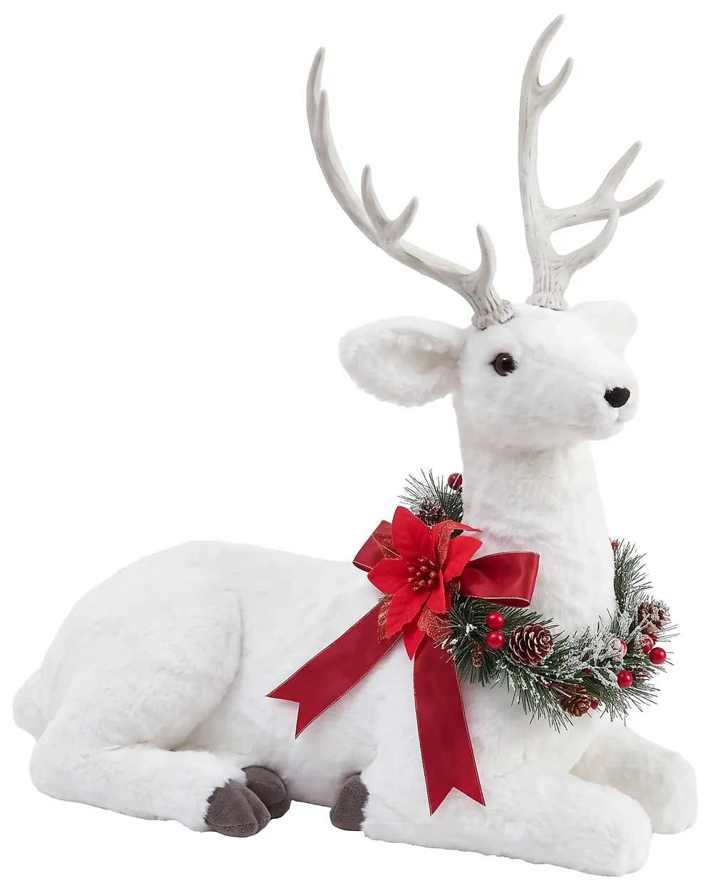Decoración de Navidad LISALMI 56 cm Reno Blanco