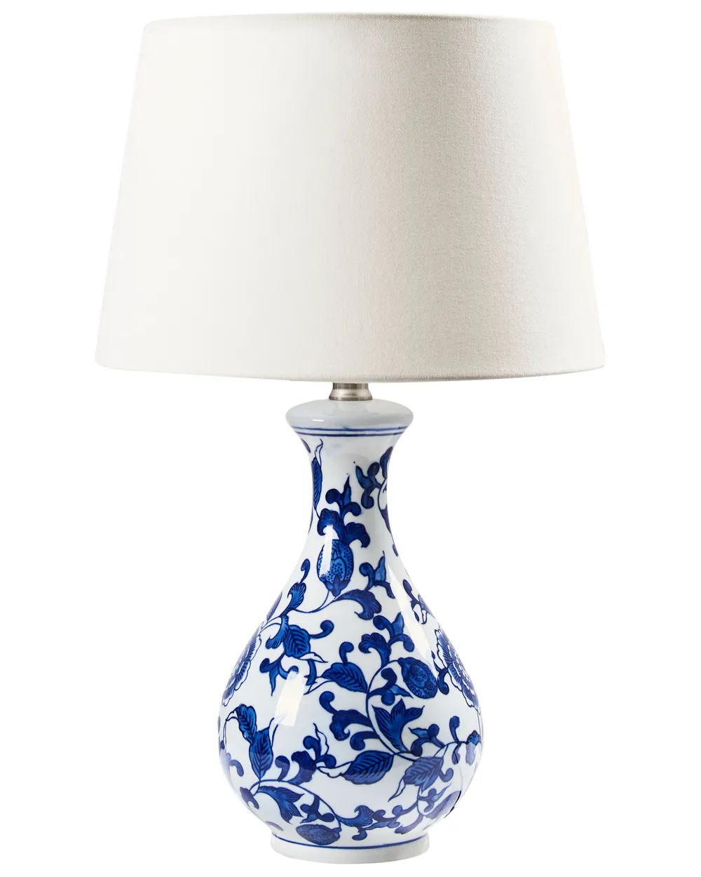 Lampa stołowa CARMEN Porcelana Biały/ niebieski