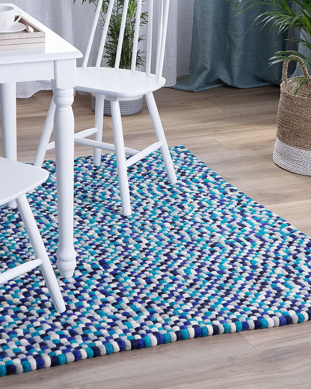 Rug AMDO Navy Blue 160 x 230 cm Wool_1182752