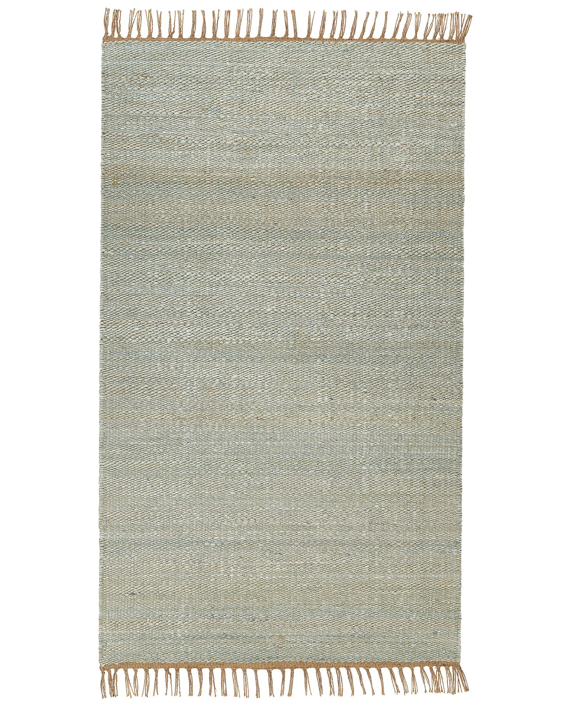 Tappeto iuta verde chiaro e marrone 80 x 150 cm LUNIA_846269