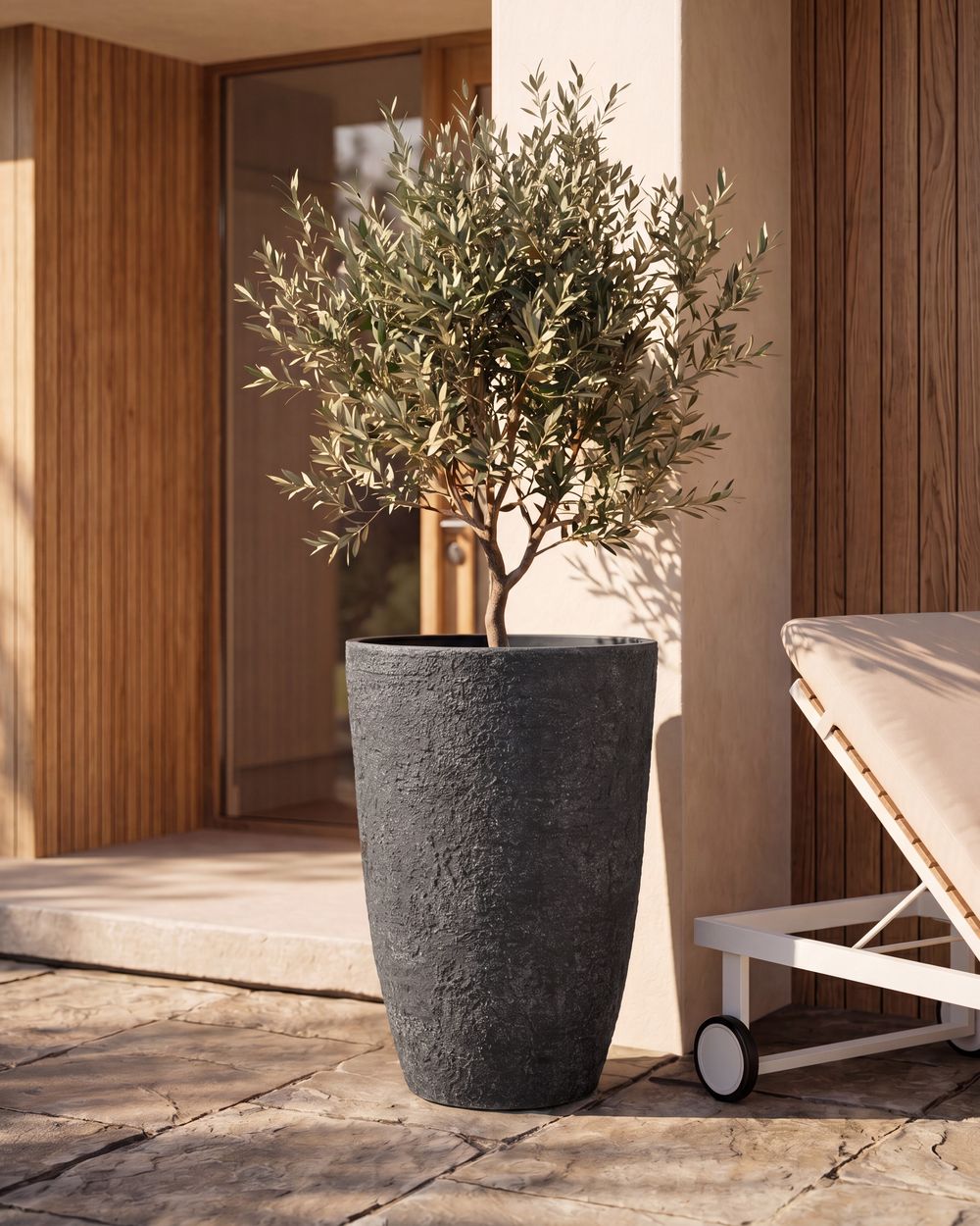 Plant Pot CAMIA 43 cm Black